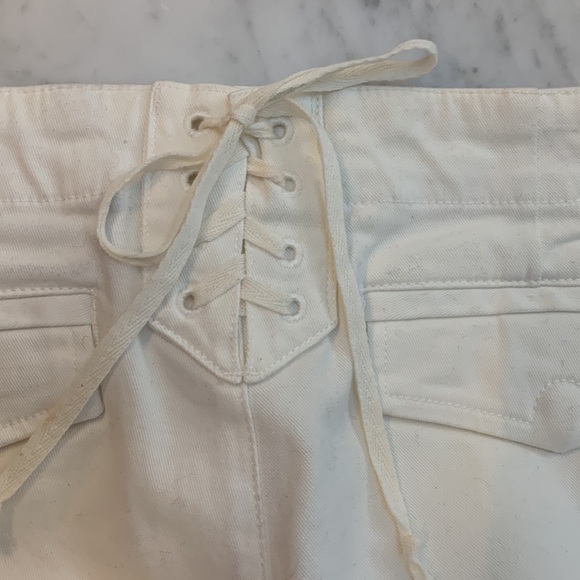 Pam & Gela ribbon embellished white jeans. - Picture 6 of 12